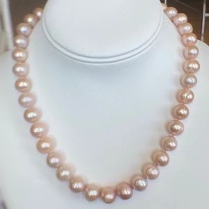11mm NATURAL Lavender Cultured Pearls HAND KNOTTED - 925 Sterling Silver
